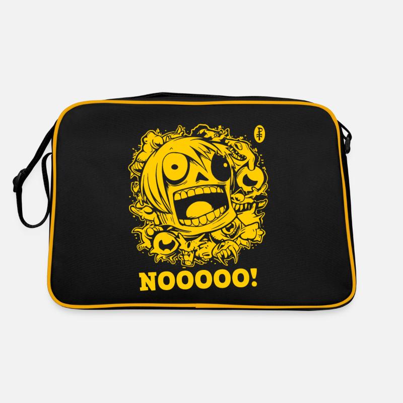 Comic Cartoon Evil Horror Screaming Face Retro Bag
