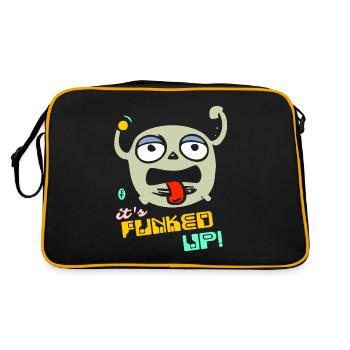 Funk It Up The Disco Funk, Cartoon Funky Music - Retro Bag - black/gold - Back