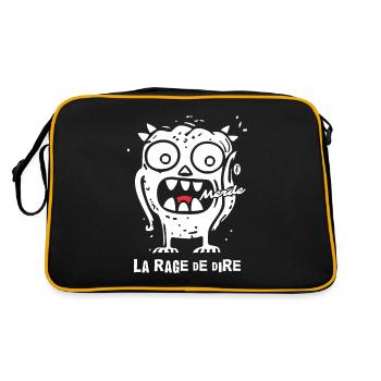 The fury of language: So cute, monster! - Retro Bag - black/gold - Back