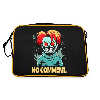 No comment, says the evil clown - Retro Bag - black/gold - Back