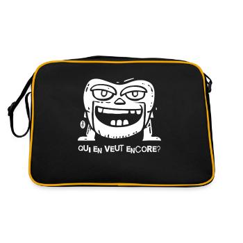 Wer will noch etwas? - Retro Tasche - Schwarz/Gold - Hinten