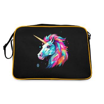 Licorne dans le style du verre - Sac Retro - noir/or - Dos