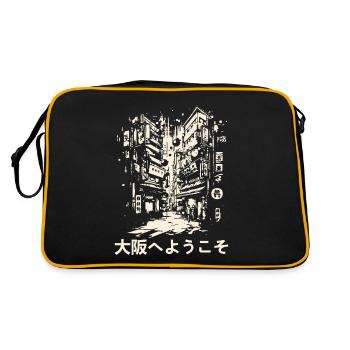 Welcome to Osaka: Japan Street View - Retro Bag - black/gold - Back