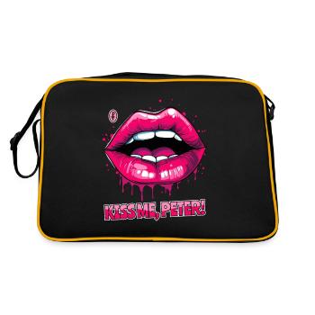 Kiss me, Peter, on my swollen lips - Retro Bag - black/gold - Back