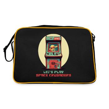 Let's play, Crusaders in Space - Retro Bag - black/gold - Back