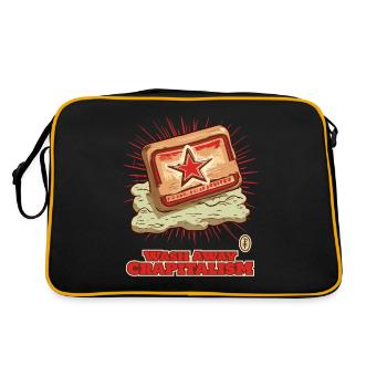 Laver le caca italisme : savon communiste - Sac Retro - noir/or - Dos