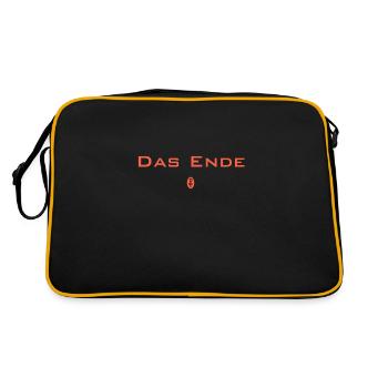 Das Ende - Retro Tasche - Schwarz/Gold - Hinten
