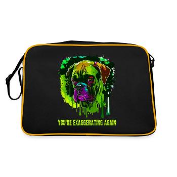 You're exaggerating again, cool dog - Retro Bag - black/gold - Back