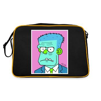 Elections are coming - politician zombies are excited - Retro Bag - black/gold - Back
