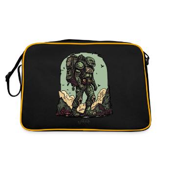 Mission auf einem entfernten Planeten - Retro Tasche - Schwarz/Gold - Hinten