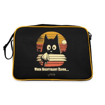 Regarder les fleurs de nuit fleurir, chat rétro - Sac Retro - noir/or - Dos