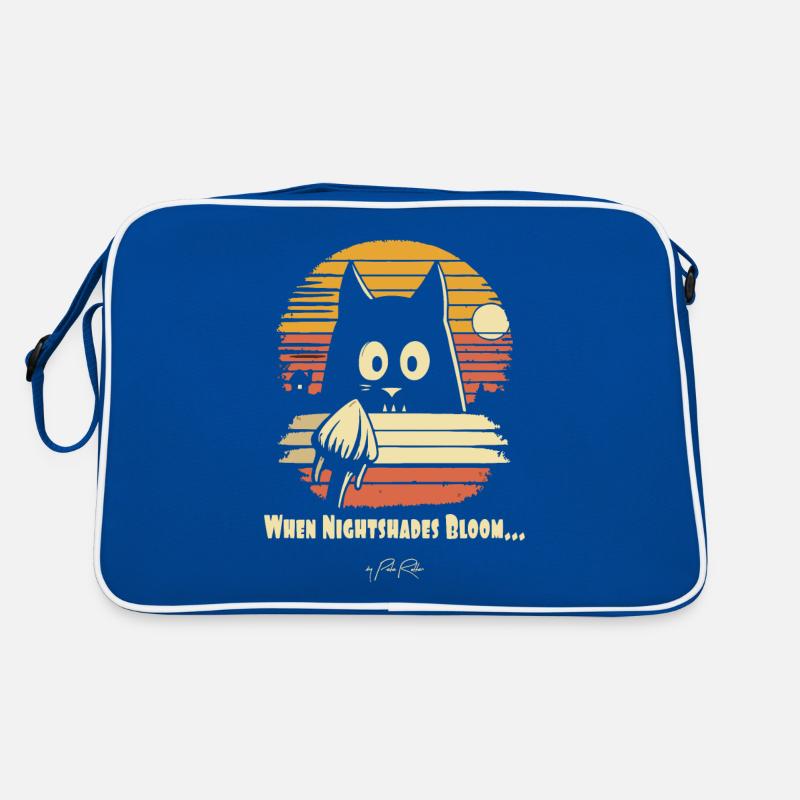 Regarder les fleurs de nuit fleurir, chat rétro Sac Retro