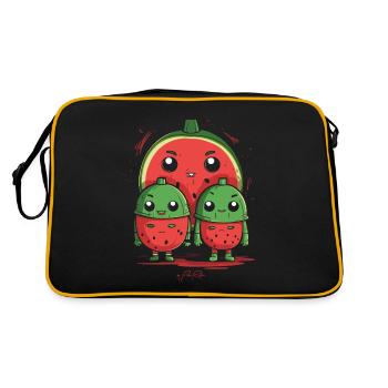 Parent isolé avec 2 enfants - Sac Retro - noir/or - Dos