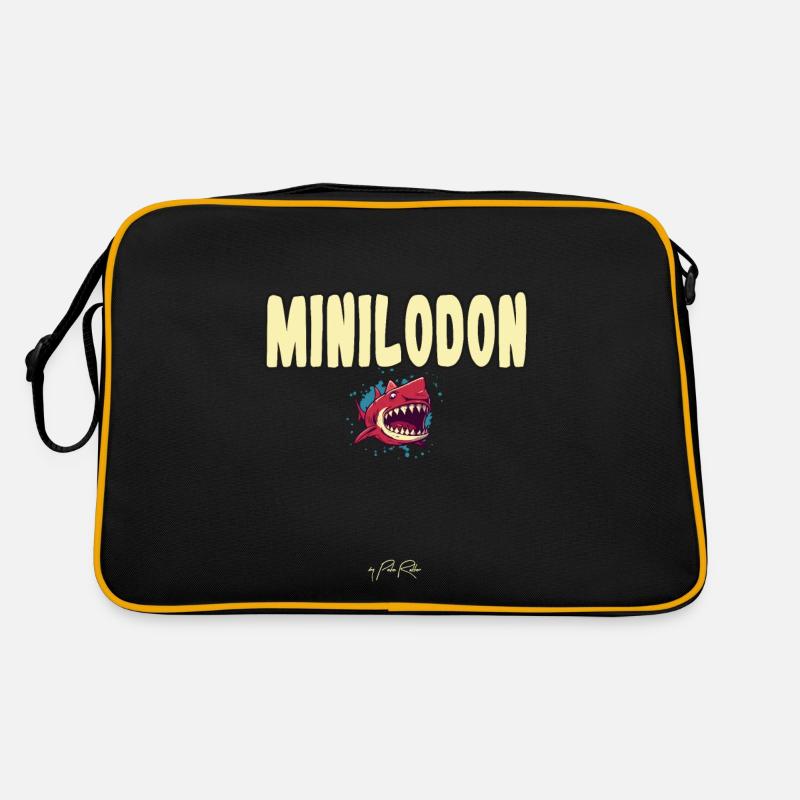 Minilodon: The tiny monster Megalodon Shark Retro Bag
