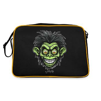 Monstre Horreur Cartoon Singe - Sac Retro - noir/or - Dos