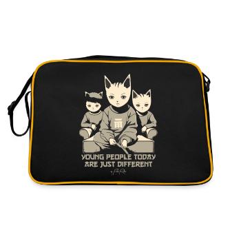 Today's young people are different - Retro Bag - black/gold - Back
