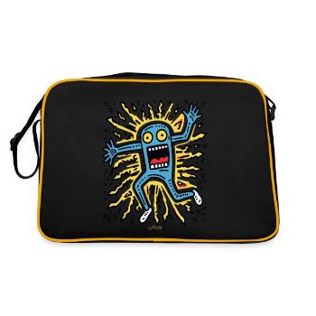 Playful Pop Art: Crazy Cartoon - Retro Bag - black/gold - Back