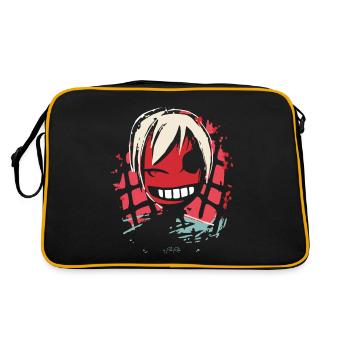 Cartoon Anime Manga Kunst - Retro Tasche - Schwarz/Gold - Hinten