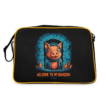 Bienvenue dans mon donjon : un drôle de cochon - Sac Retro - noir/or - Dos