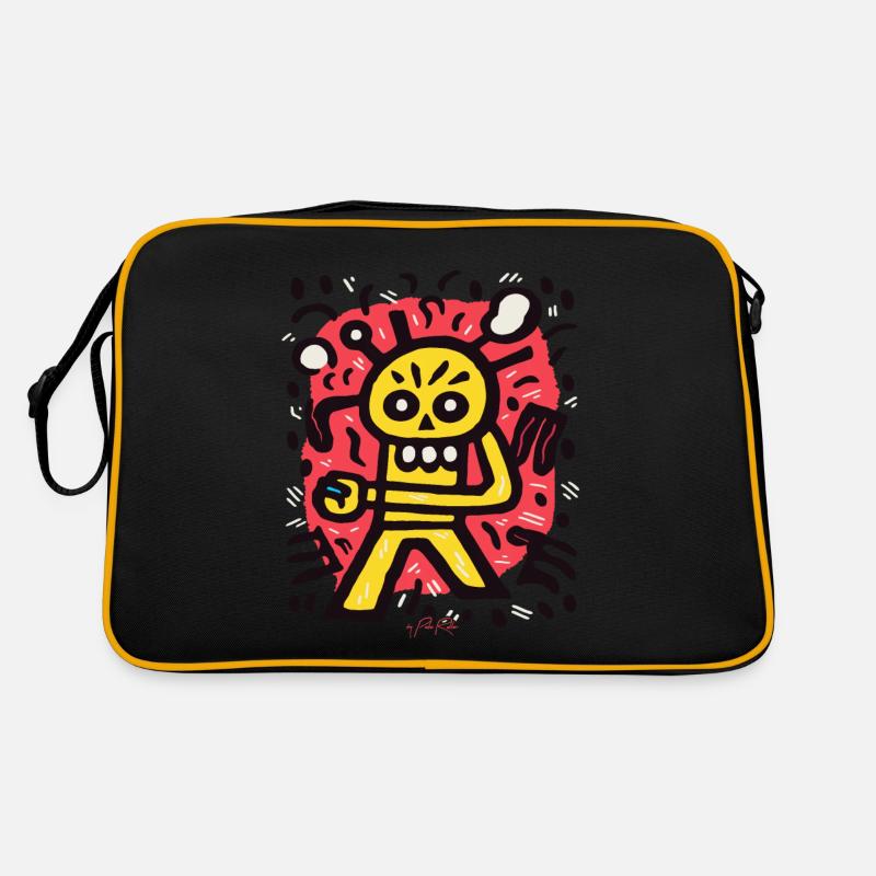 Cartoon pop skeleton, in your hand Retro Bag