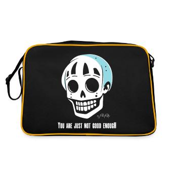 Tu n’es tout simplement pas assez bon, crâne - Sac Retro - noir/or - Dos