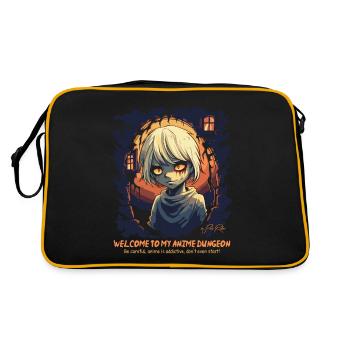 Anime Addiction: Welcome to My Anime Dungeon - Retro Bag - black/gold - Back