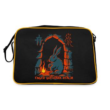 Venez dans l’enfer du donjon du lapin d’horreur - Sac Retro - noir/or - Dos