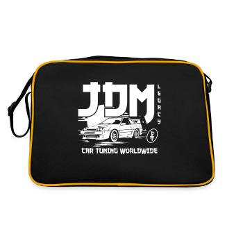 weltweit JDM Auto Tuning - Retro Tasche - Schwarz/Gold - Hinten