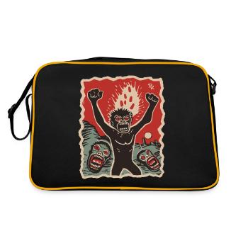 Les primates préhistoriques et l’Armageddon - Sac Retro - noir/or - Dos