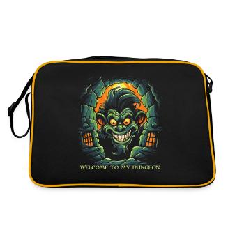 singe effrayant : bienvenue dans mon donjon - Sac Retro - noir/or - Dos