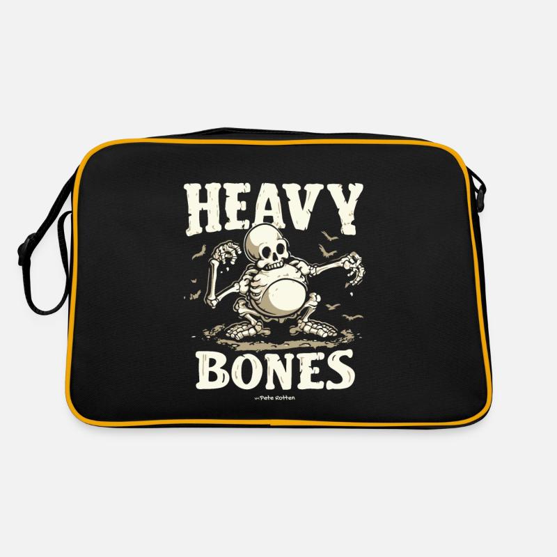 Dicker Skelett mit massiven Knochen Retro Tasche
