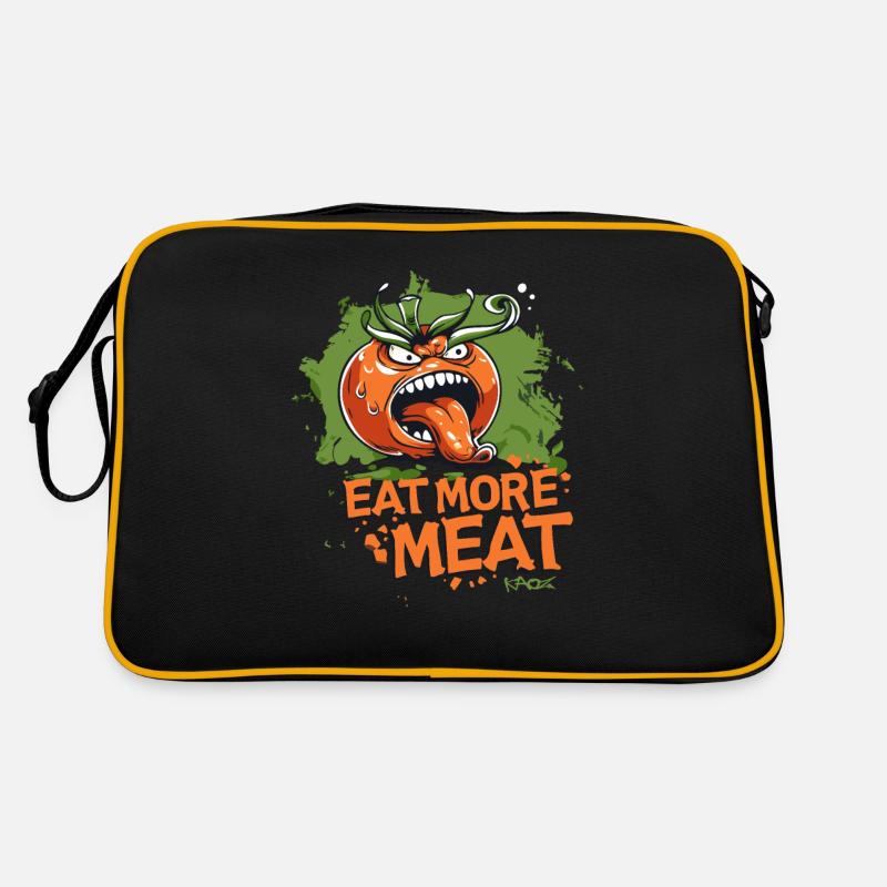 Manger plus de viande, tomate en colère végétarien Sac Retro