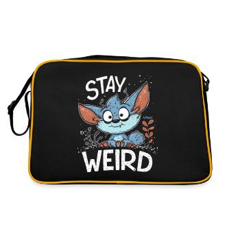Petit lutin mignon : restez bizarre - Sac Retro - noir/or - Dos