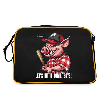 Hit it Home, Homeboys - Baseball Pig - Retro Bag - black/gold - Back