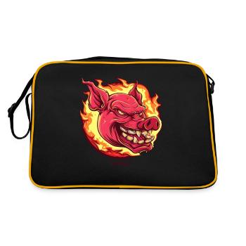 Cochon boule de feu très intense - Sac Retro - noir/or - Dos