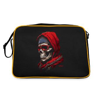 Hop Hop Rap Skull - Retro Bag - black/gold - Back
