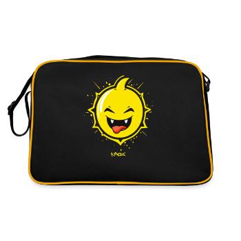 Lemon Citrus Naughty Mean Face - Retro Bag - black/gold - Back
