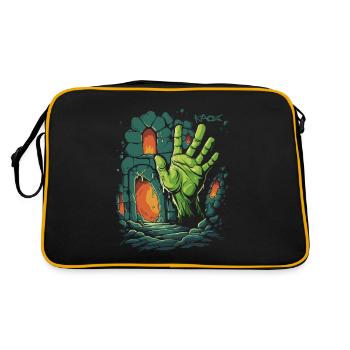 La main zombie du donjon - Sac Retro - noir/or - Dos