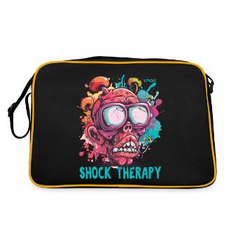 Shock Therapy Crazy Guy Skull - Retro Bag - black/gold - Back