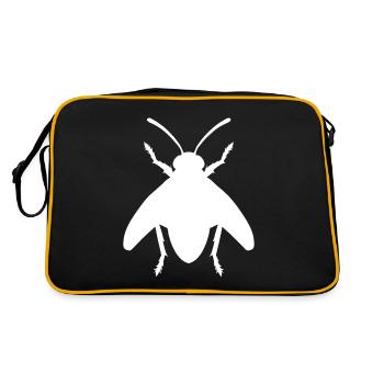 Super coole Fliege - Retro Tasche - Schwarz/Gold - Hinten