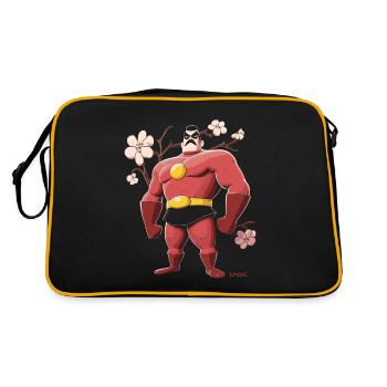 La puissante moustache japonaise : le héros Sakura - Sac Retro - noir/or - Dos