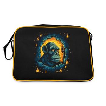 The Night of the Starry Bright Dungeon Monkey - Retro Bag - black/gold - Back