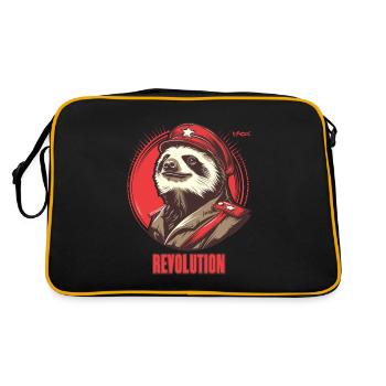 Parody Communism Sloth Comrade Revolution - Retro Bag - black/gold - Back