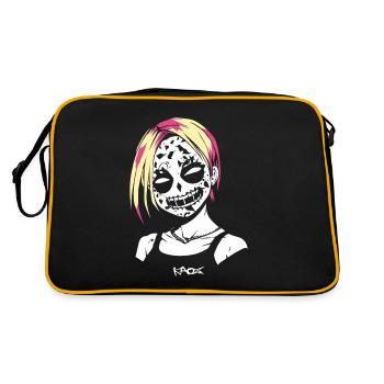 Crazy Alternative Anime Girl - Retro Bag - black/gold - Back