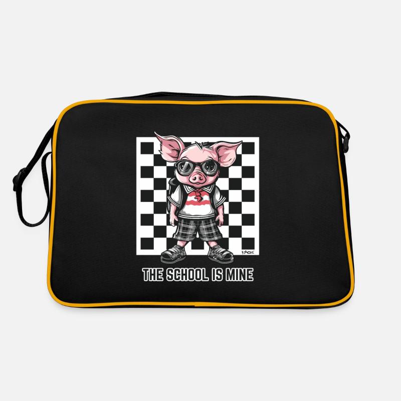 L’école est à moi : cochon drôle et ringard Sac Retro