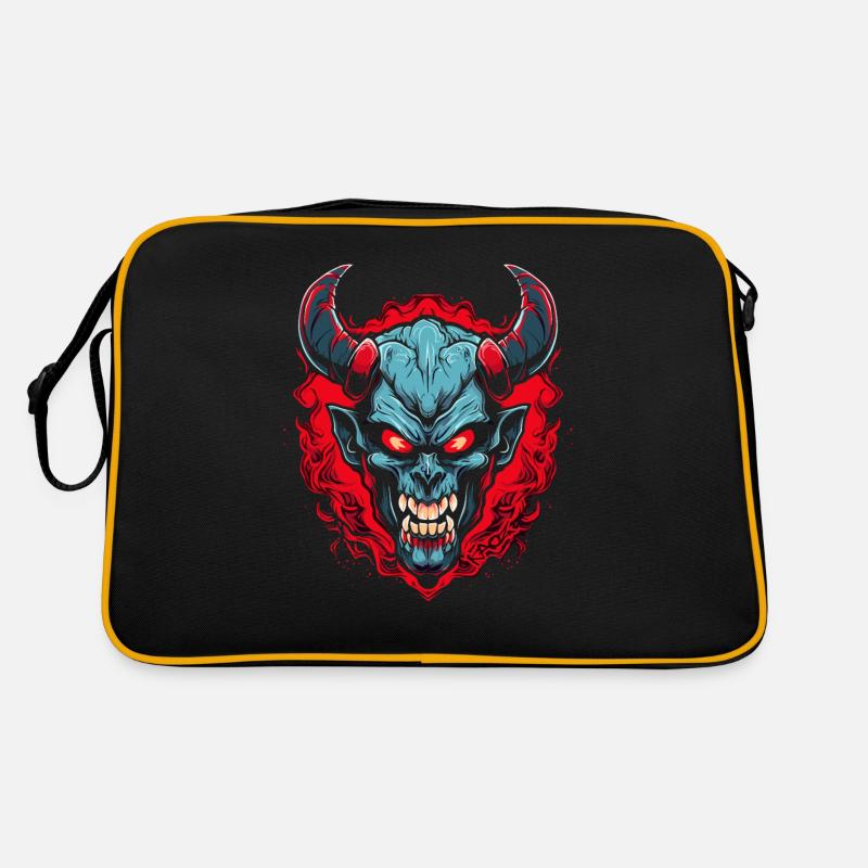 Medieval Flames and Devil or Demon Retro Bag