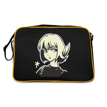 Cool, sereine et attentionnée, une fille d’anime - Sac Retro - noir/or - Dos