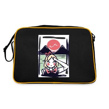 Japanese girl in Japan under the red sun - Retro Bag - black/gold - Back