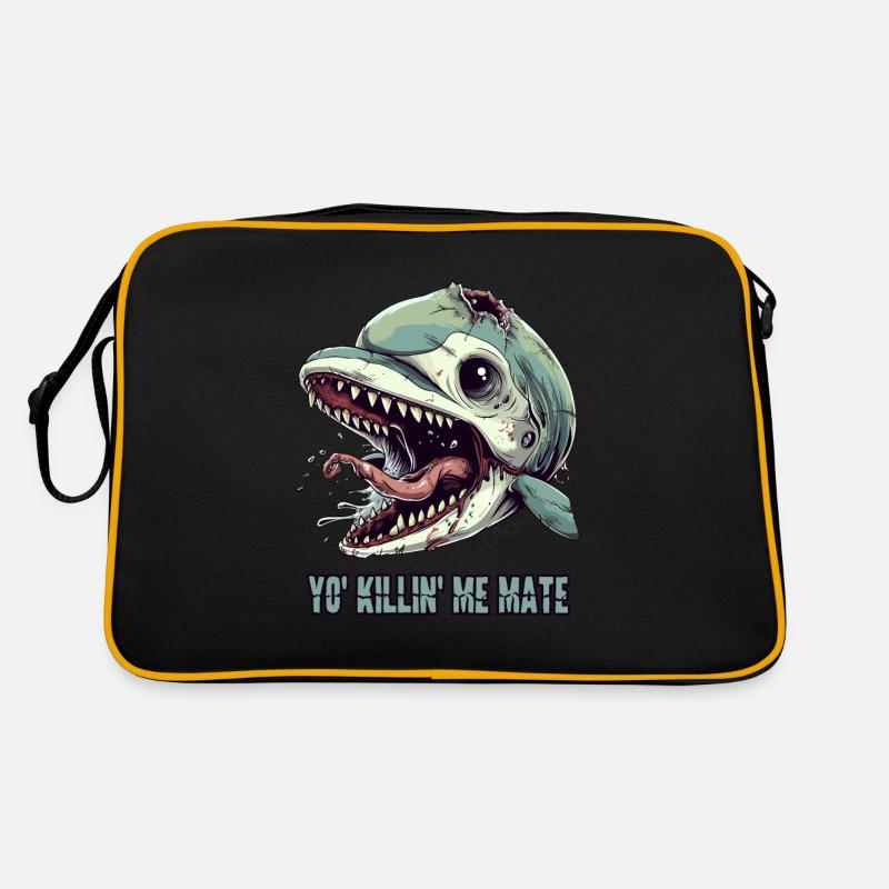 Beschwerde vom Zombie Delfin Retro Tasche