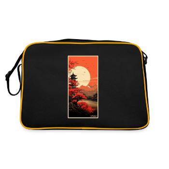 Traditional temples in Japanese nature - Retro Bag - black/gold - Back